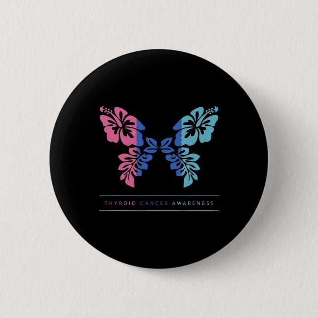 Cancer Awareness Thyroid Cancer Support  2 Inch Round Button (Front)