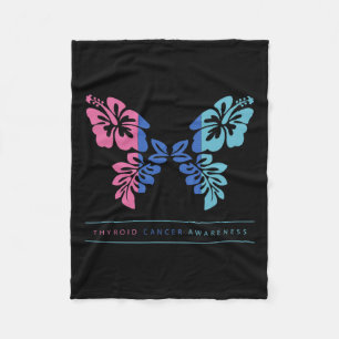 Cancer Awareness Thyroid Cancer Support  Fleece Blanket