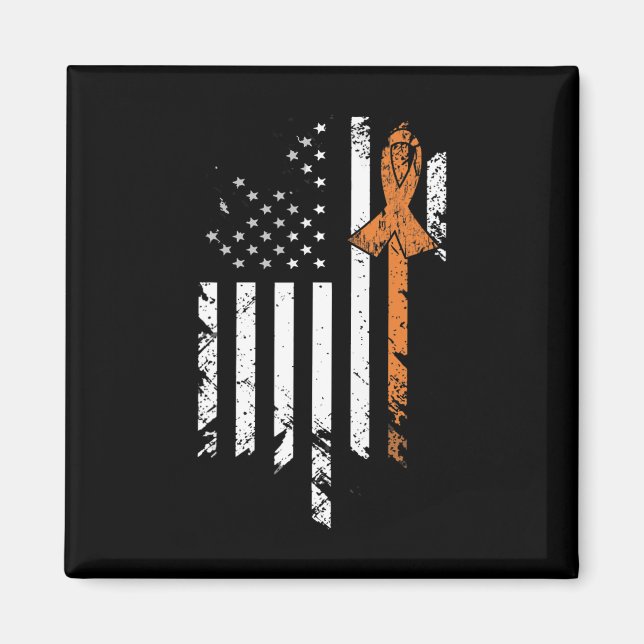 Cancer Awareness Vintage Us American Flag  Magnet (Front)