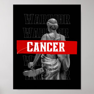 Cancer Awareness Warrior Marathon T For Cancer Sur Poster