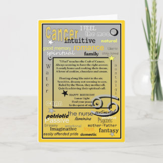 CANCER BIRTHDAY CARD