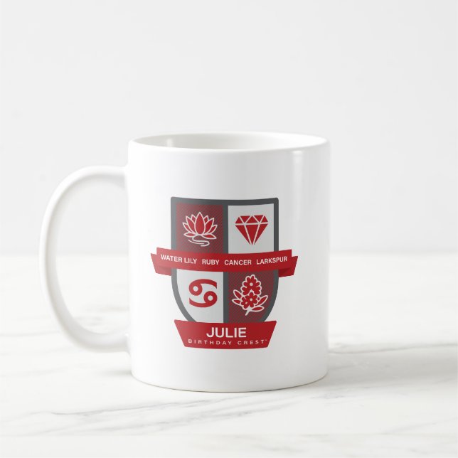 Cancer Birthday Crest™ for July 1-22 Mug (Left)