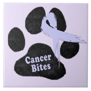 Cancer Bites - Canine Stomach Cancer Awareness Tile