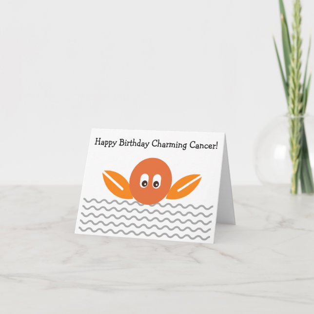 Cancer Bonne carte d'anniversaire (Devant)