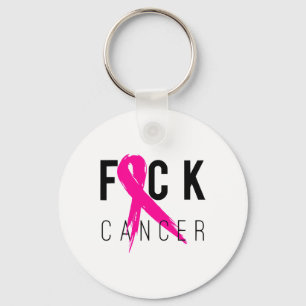 Cancer Breast Cancer Awareness Gift Retro Distress Keychain
