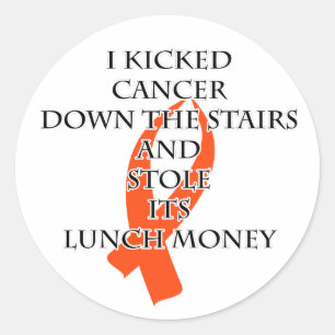 Cancer Bully (Orange Ribbon) Classic Round Sticker