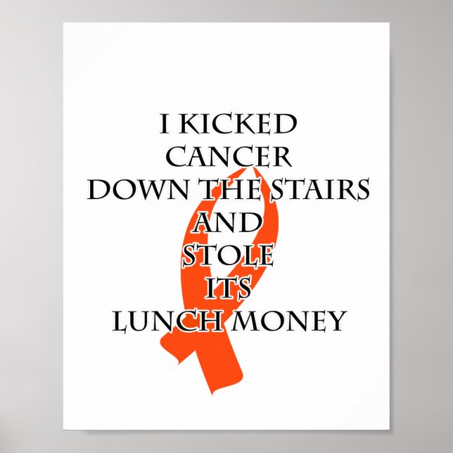Cancer Bully (Orange Ribbon)  Poster (Front)