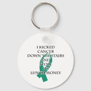 Cancer Bully (Teal Ribbon) Keychain