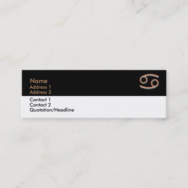 Cancer Business Card (Front)