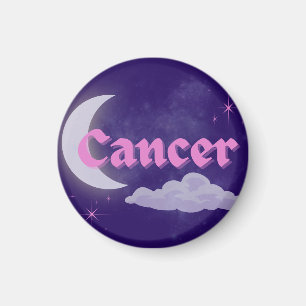 Cancer Celestial Aesthetic Moon Cloud Stars Design Magnet