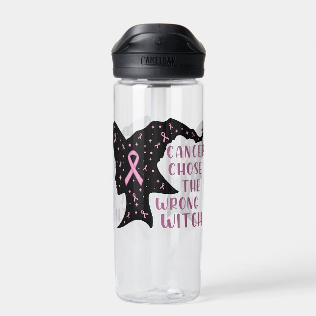 Cancer Chose the Wrong Witch Water Bottle (Back)