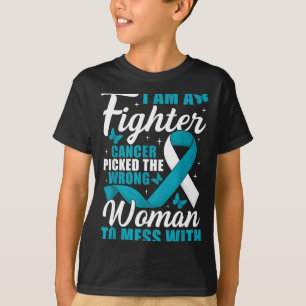 Cancer Cked Wrong Woman Cervical Cancer Awareness  T-Shirt