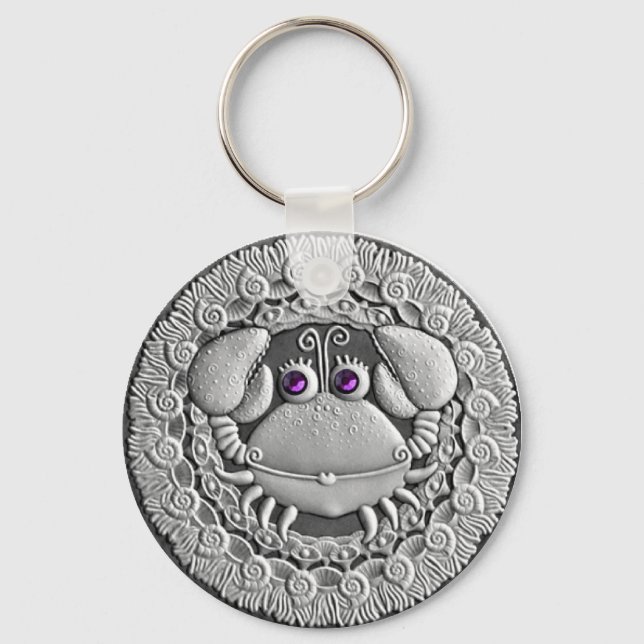 Cancer Coin basic button key chain (Front)