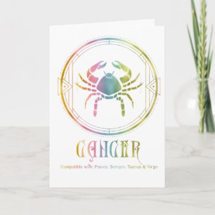 Cancer Compatibility Birthday Greeting Card