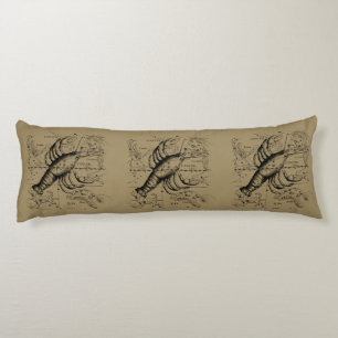 Cancer Constellation by Hevelius circa 1690 Body Pillow