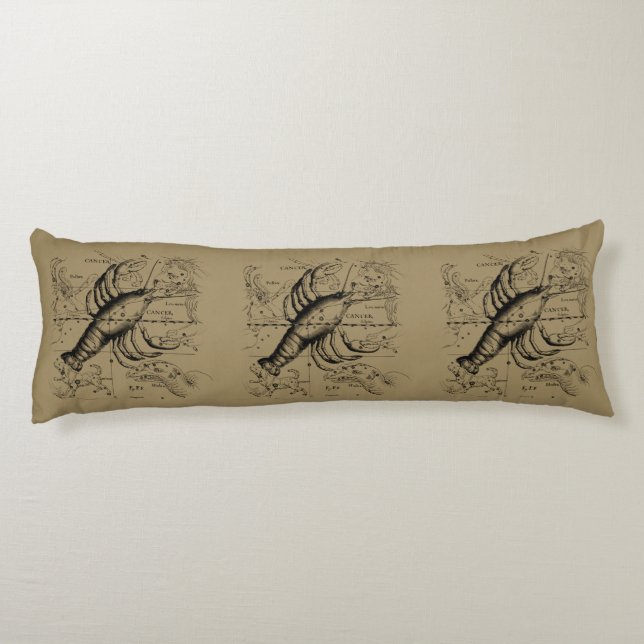 Cancer Constellation by Hevelius circa 1690 Body Pillow (Back)