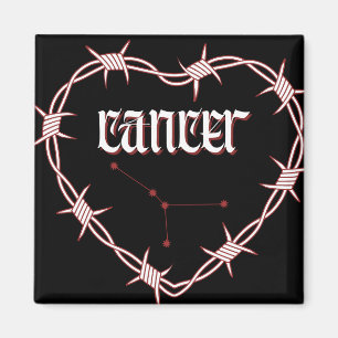 Cancer Constellation Gothic Aesthetic Barbed Wire Magnet