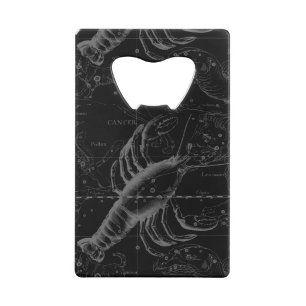 Cancer Constellation Map Black Hevelius circa 1690 Wallet Bottle Opener