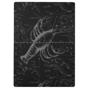 Cancer Constellation Vintage Engraving Hevelius Clipboard