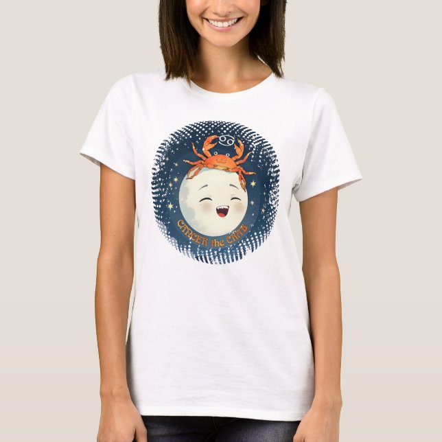 Cancer crab astrology moon zodiac sign horoscope T-Shirt (Front)