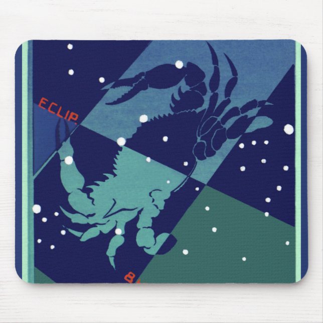 Cancer Crab Constellation Vintage Zodiac Astrology Mouse Pad (Front)