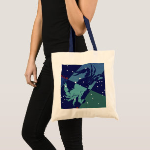 Cancer Crab Constellation Vintage Zodiac Astrology Tote Bag