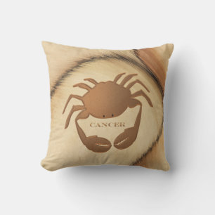 Cancer Crab Zodiac Throw Pillow