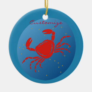 Cancer Crab Zodiac Thunder_Cove Ceramic Ornament