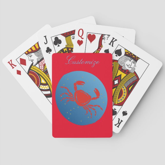 Cancer Crab Zodiac Thunder_Cove Playing Cards (Back)