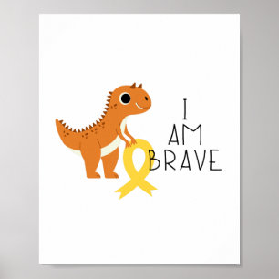 cancer de l'enfance. Je suis courageux. Poster et