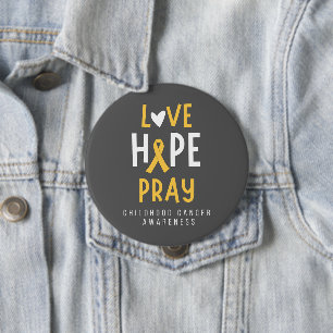 cancer de l'enfance.love.hope.pray. Badge