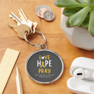 cancer de l'enfance.love.hope.pray. Porte-clé