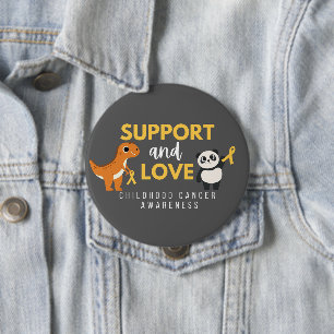 cancer de l'enfance. soutien & amour. Badge