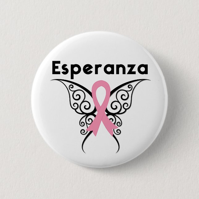 Cancer de Mama - Esperanza 2 Inch Round Button (Front)