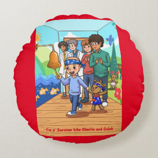 Cancer du poumon Oreiller rouge ronde Coussin Chem