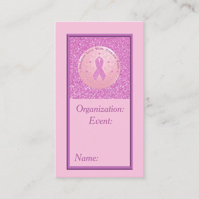 Cancer du sein Carte de visite de la Parties scint (Devant)
