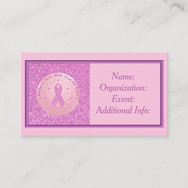 Cancer du sein Carte de visite de la Parties scint (Devant)