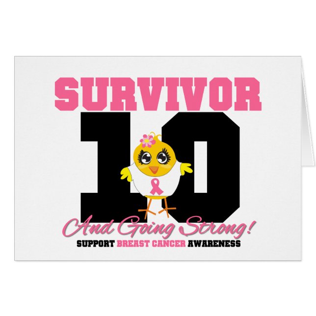 Cancer du sein poussin survivant 10 ans (Devant horizontal)