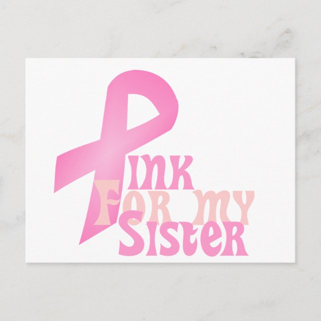 Cancer du sein rose pour la carte postale (Devant)