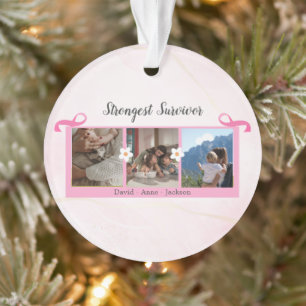 Cancer du sein Survivant Trois photos Collage Mug