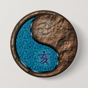 Cancer & Earth Boar 3 Inch Round Button