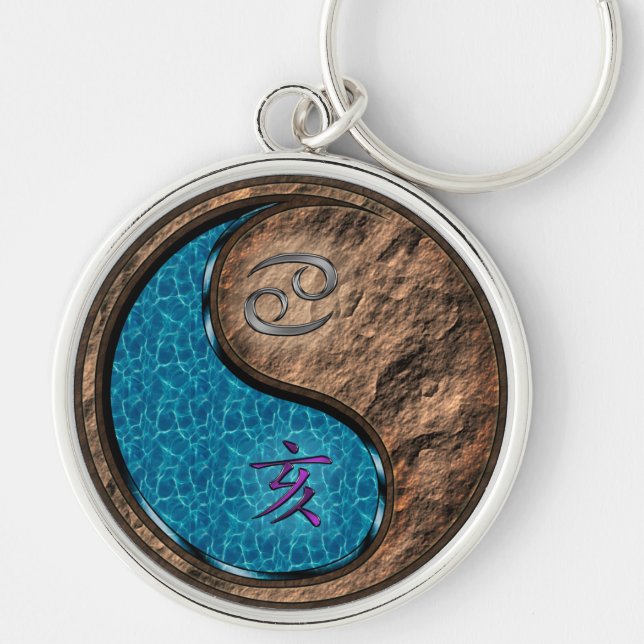 Cancer & Earth Boar Keychain (Front)