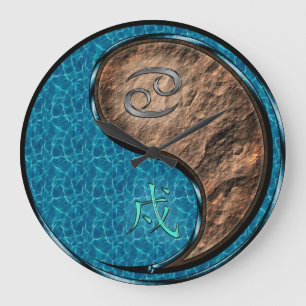 Cancer & Earth Dog Large Clock
