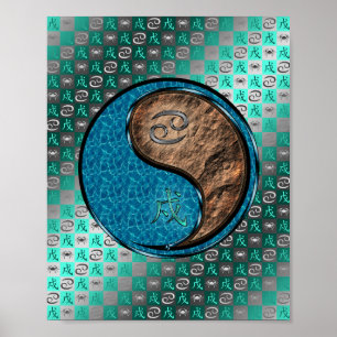 Cancer & Earth Dog Poster