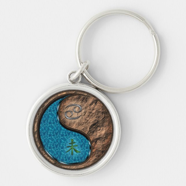 Cancer & Earth Goat Keychain (Front)