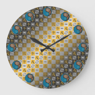 Cancer & Earth Horse Large Clock