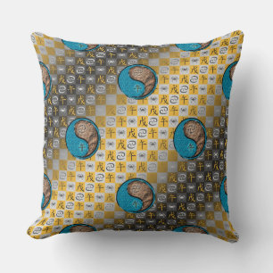 Cancer & Earth Horse Throw Pillow