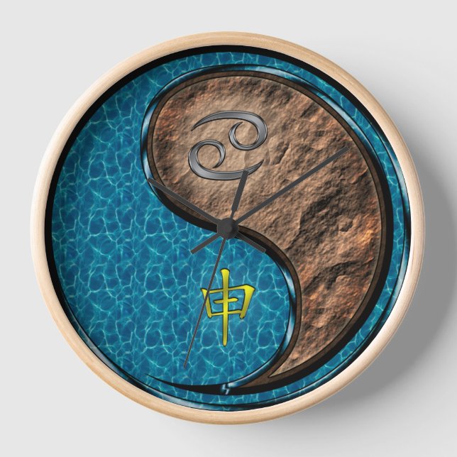 Cancer & Earth Monkey Clock (Front)