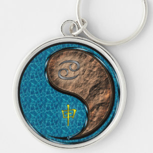 Cancer & Earth Monkey Keychain