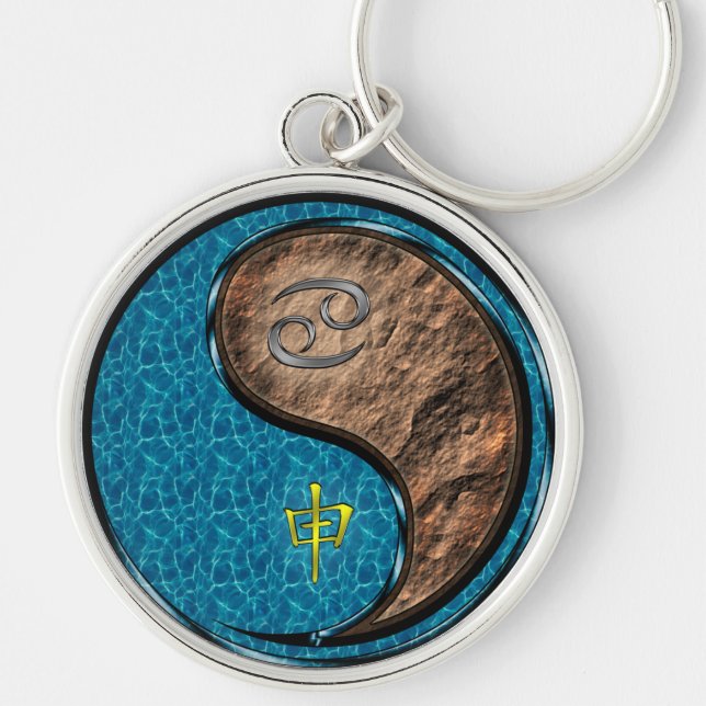 Cancer & Earth Monkey Keychain (Front)